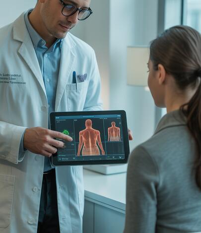 Visceral fat DEXA body composition scan at Harley Street London clinic